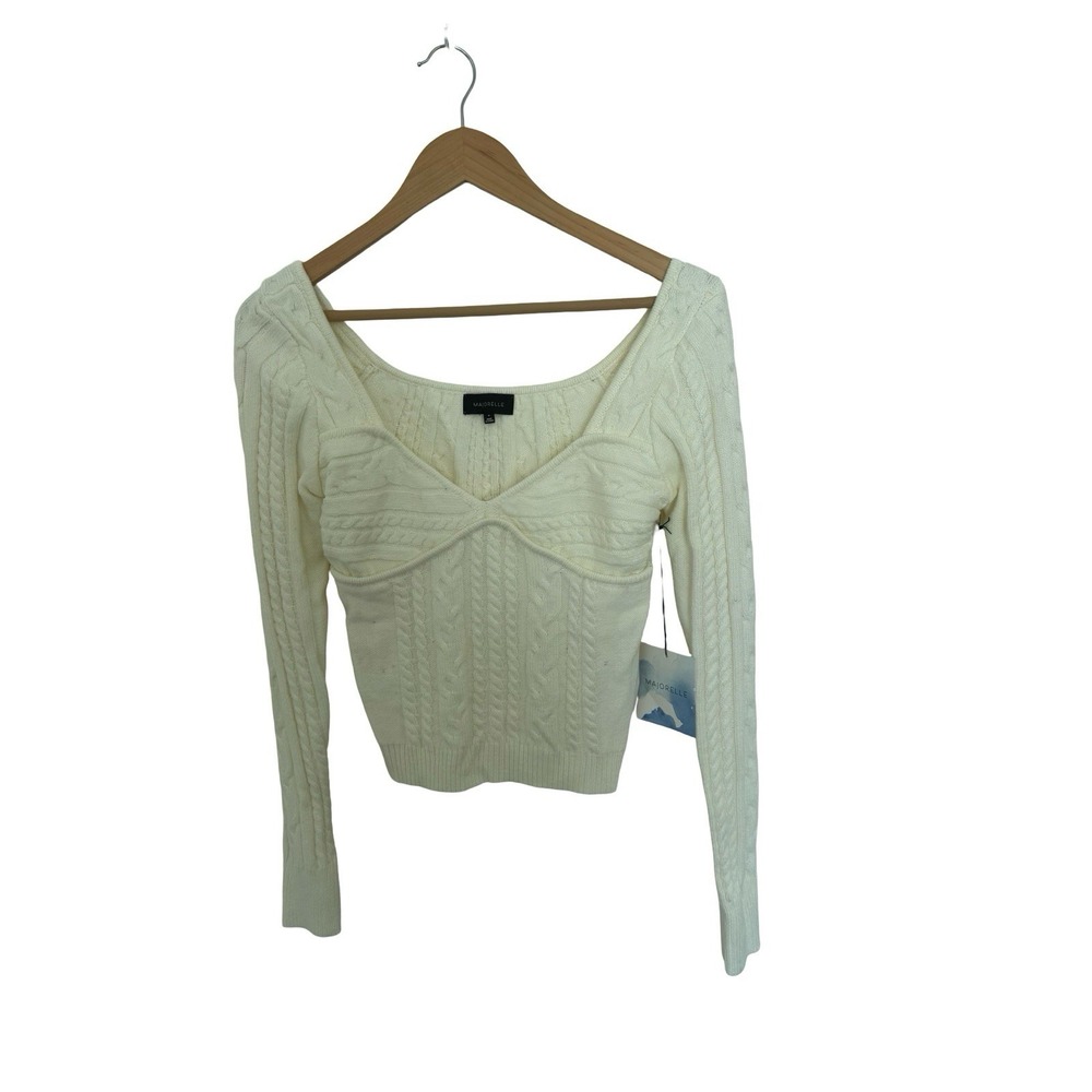 Majorelle Fallone Knit Ivory Sweater Size Medium revolve new with tags womens